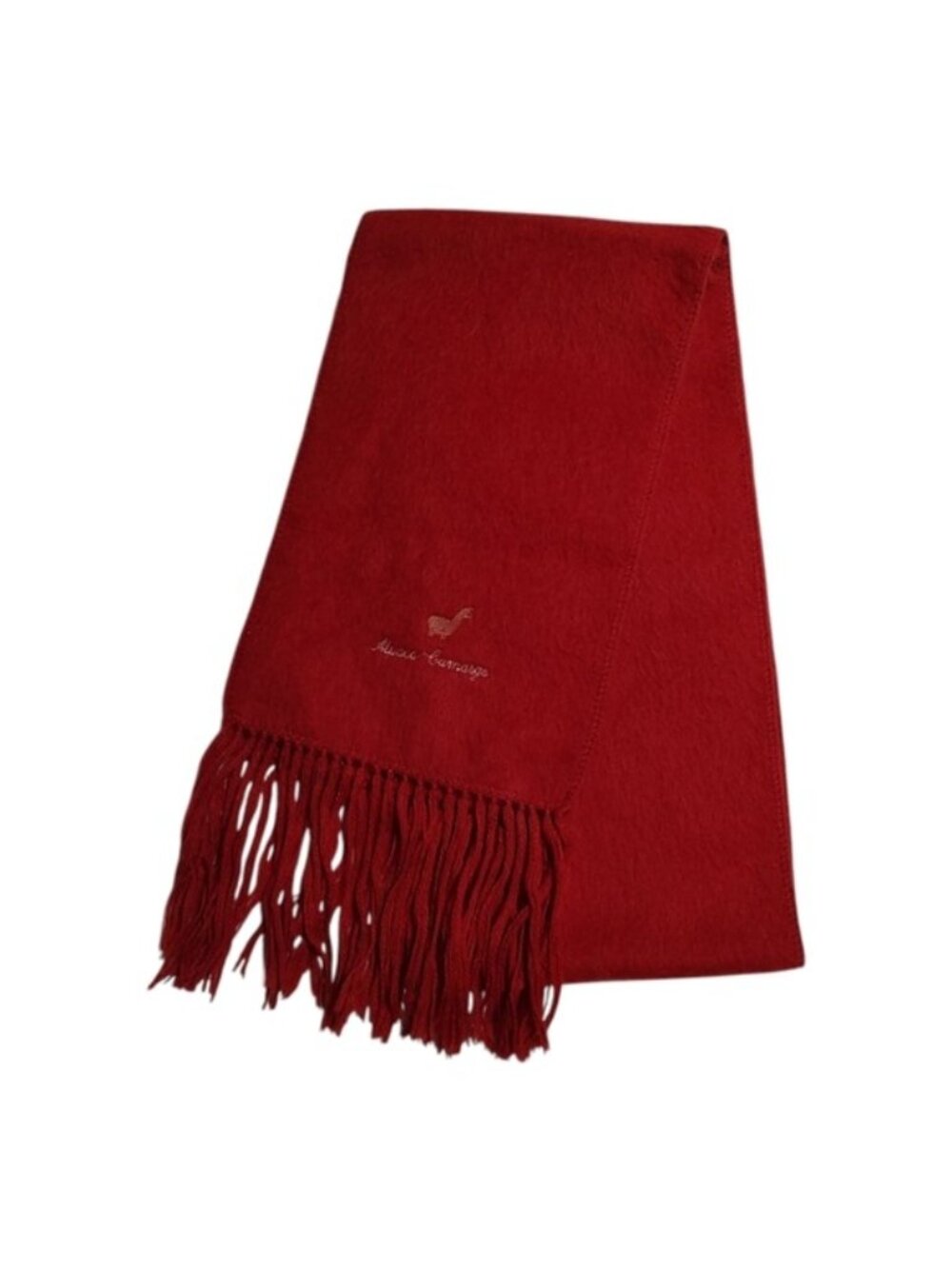 Alpaca Camargo Red Fringe Scarf Made in Peru